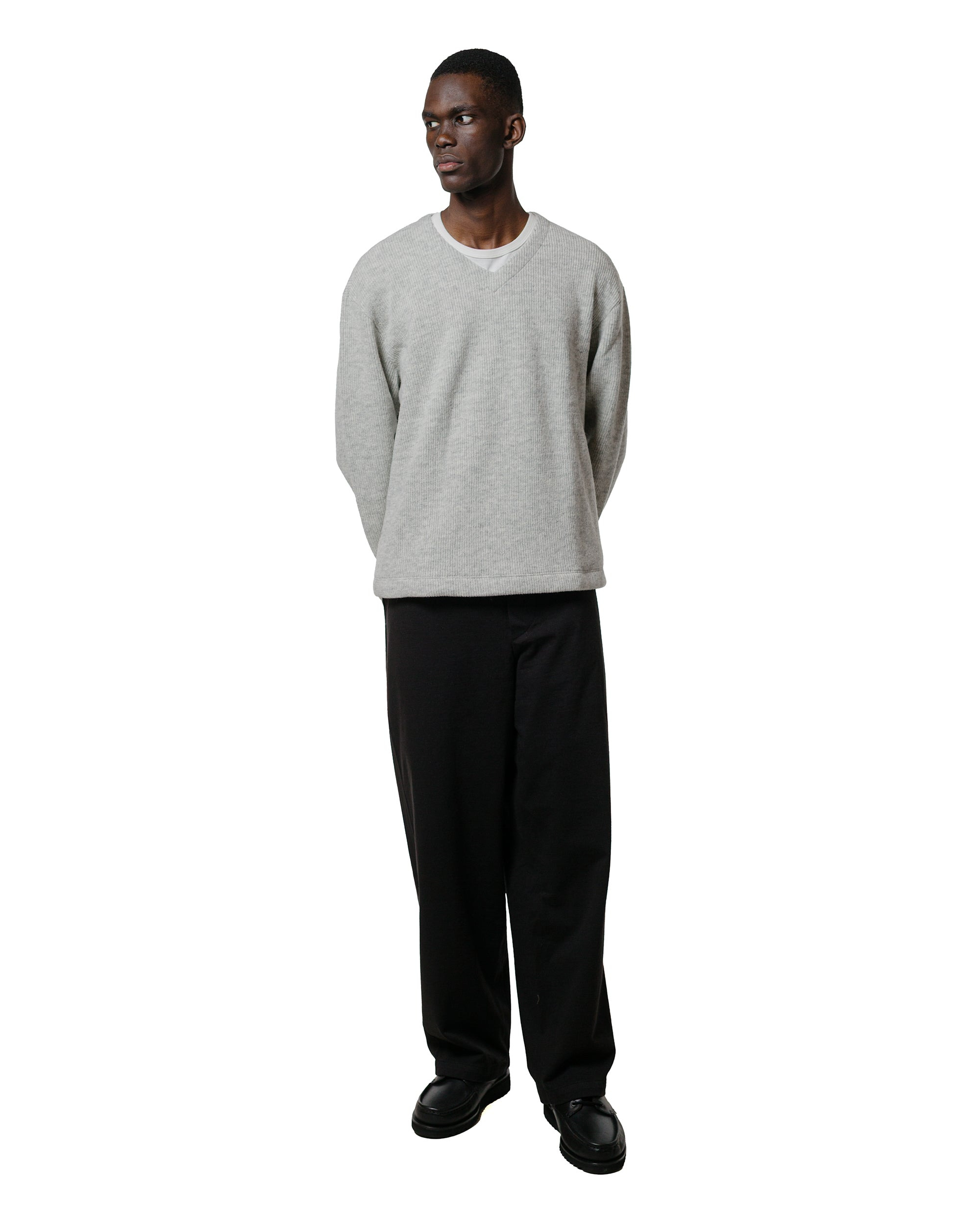 V Neck Snap Sweater Oat - 4