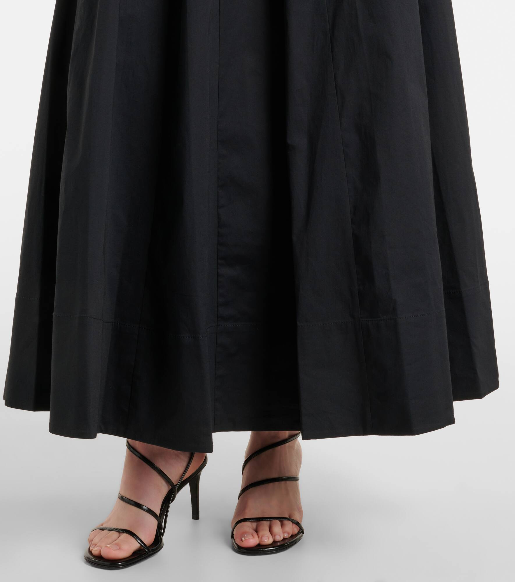 Wells pleated cotton midi dress - 5