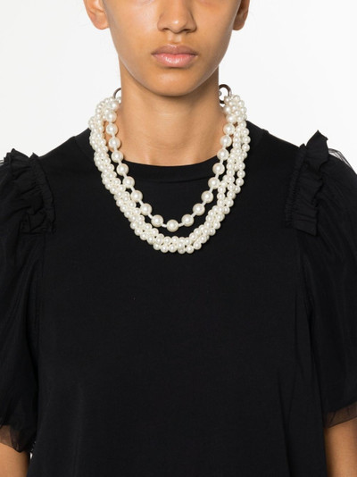 Simone Rocha layered chunky pearl Necklace outlook