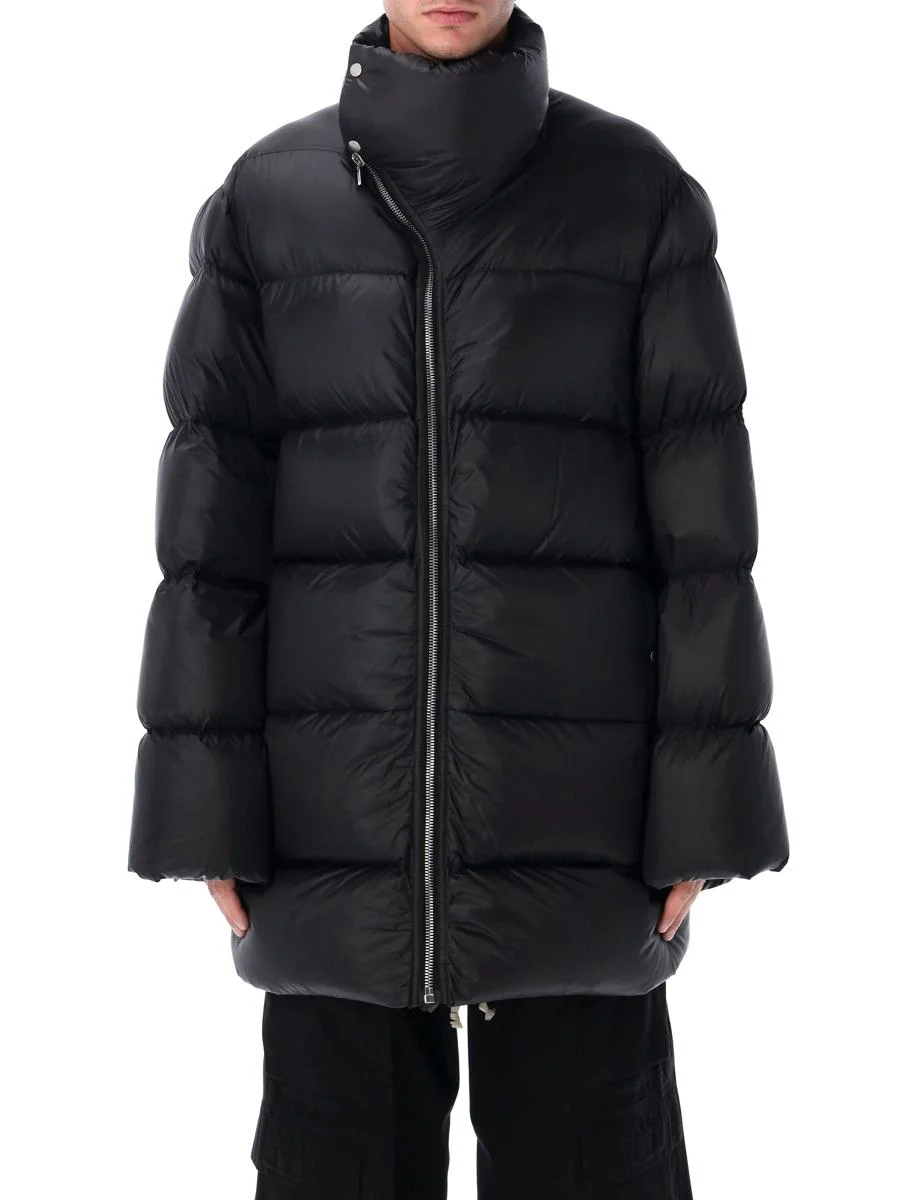 Rick Owens Black Turtle Coat Down Jacket - 1