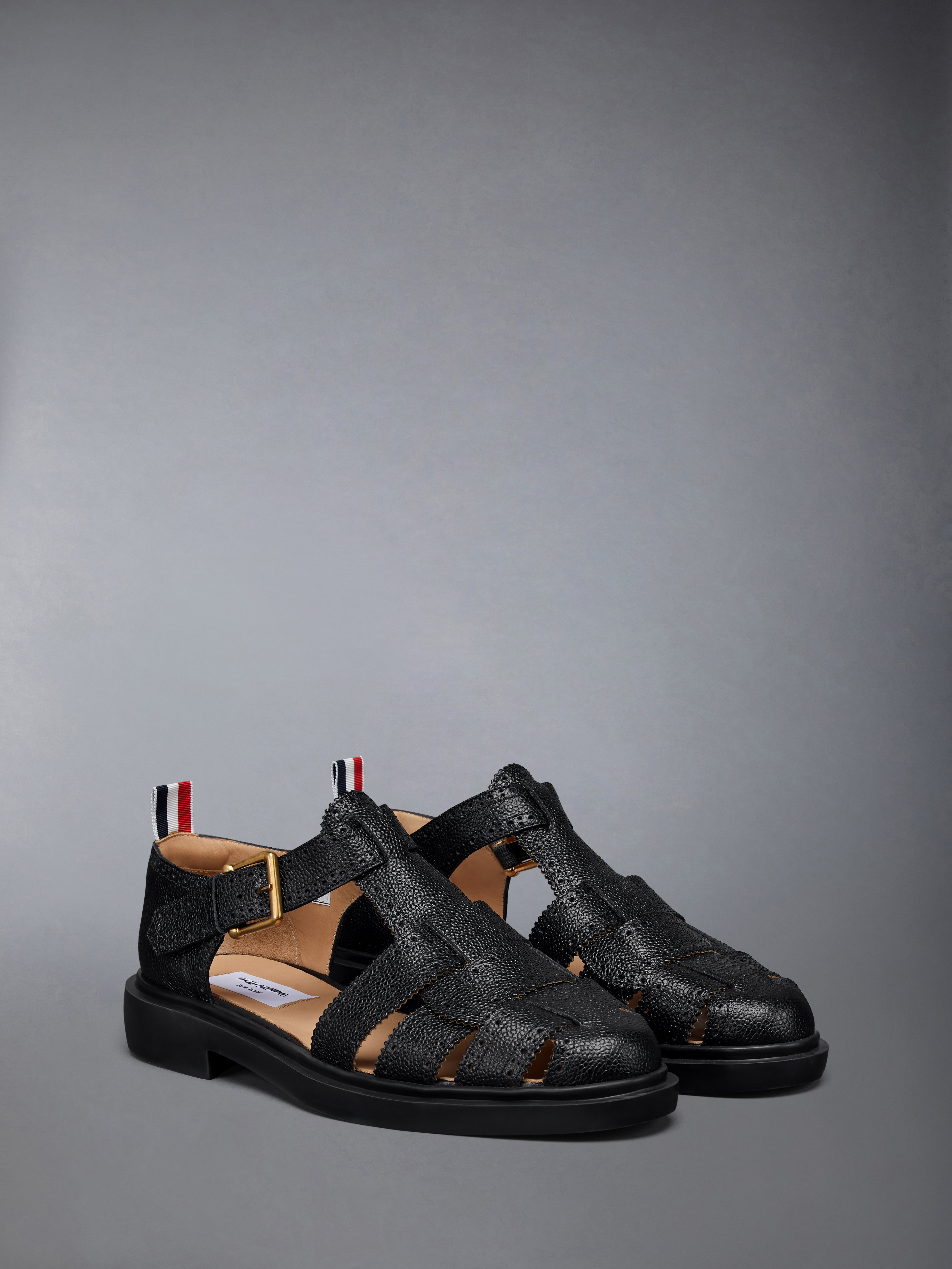 Pebble Grain Leather Fisherman Sandal - 2