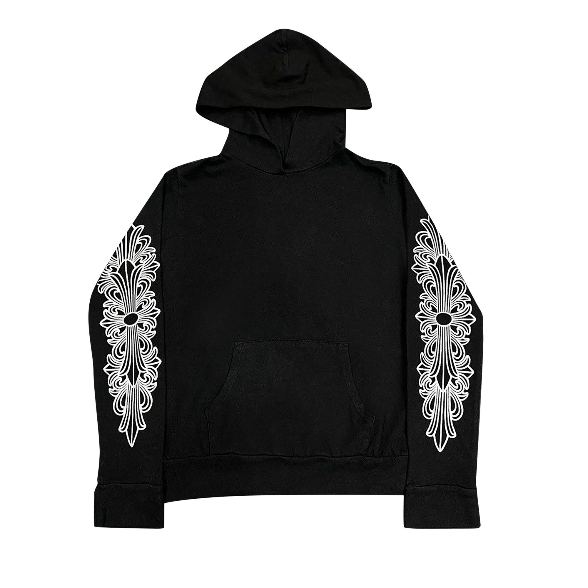 Chrome Hearts Scroll Horseshoe Hoodie 'Black/Silver' - 1