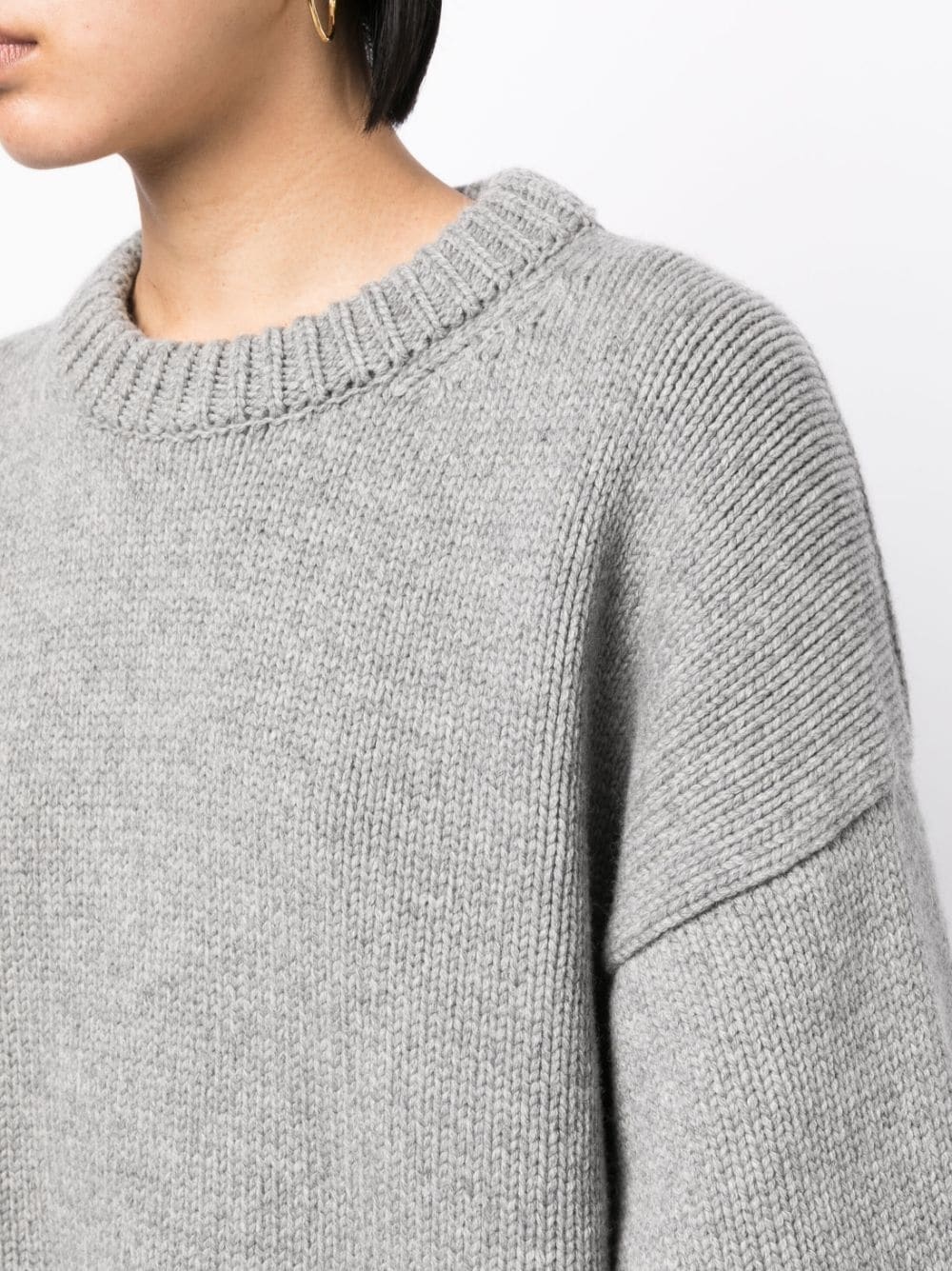 drop-shoulder crewneck jumper - 5