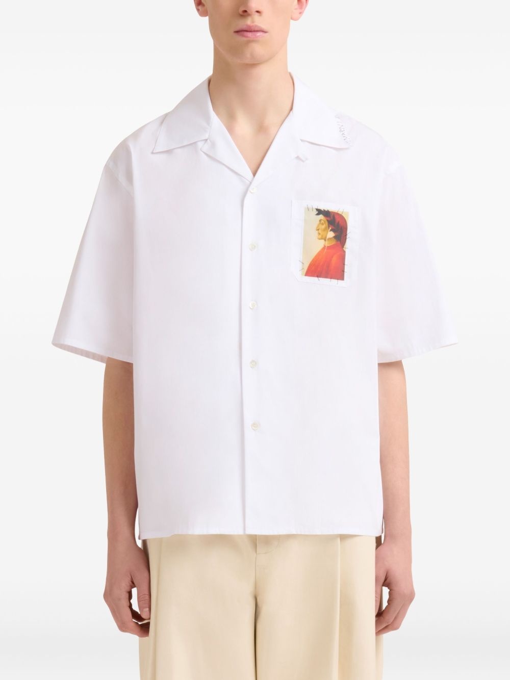 graphic-embroidered short-sleeve shirt - 3