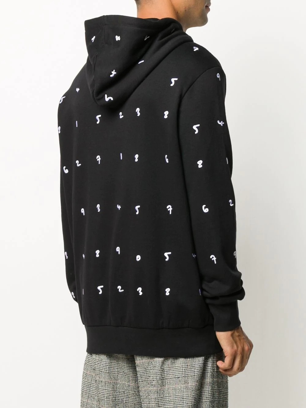 embroidered numbers hoodie - 4