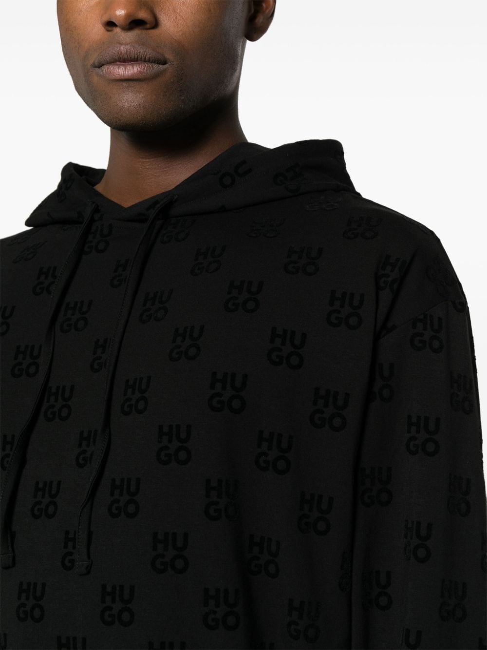 logo-jacquard long-sleeve hoodie - 5