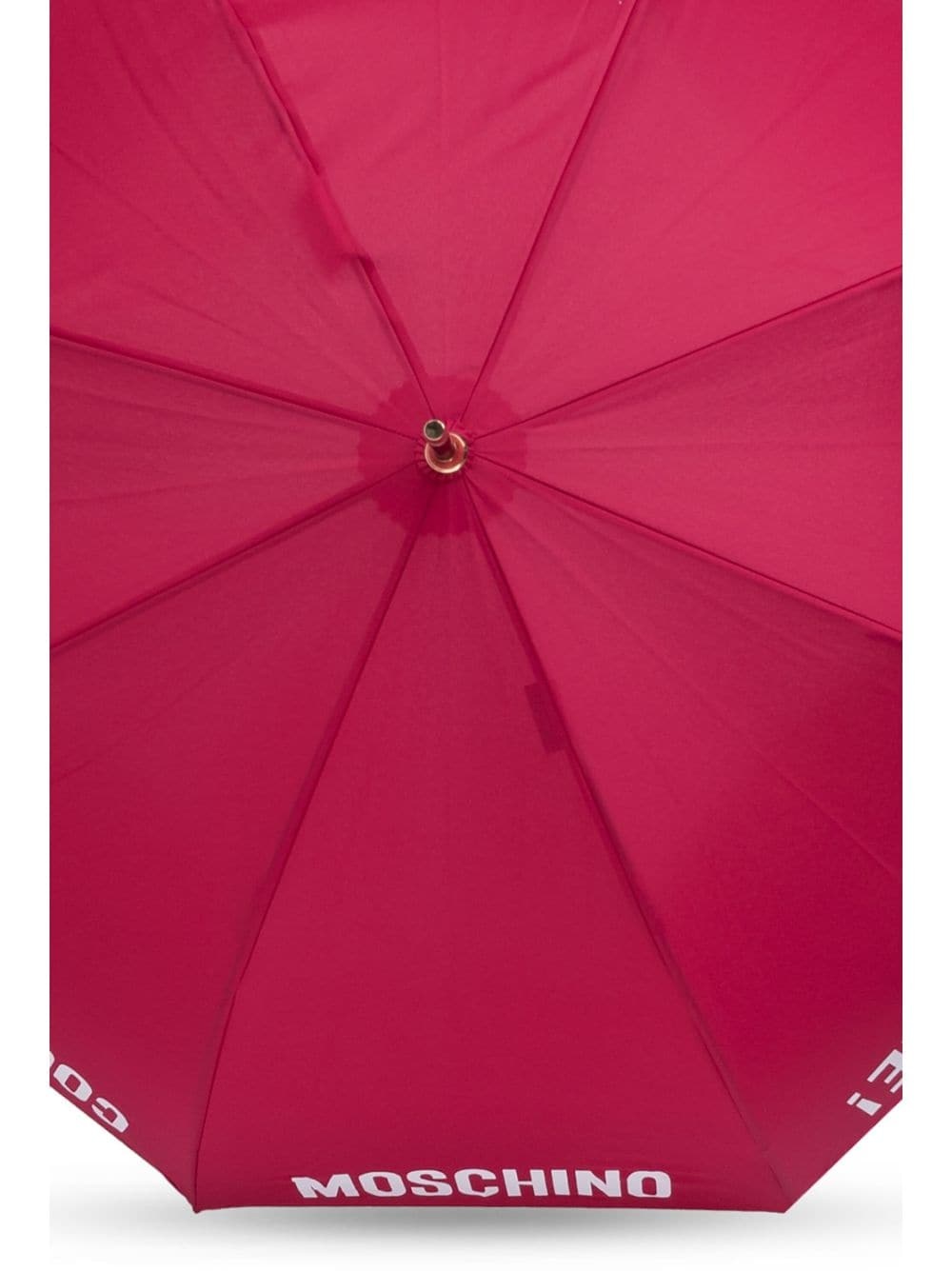 logo-print crook-handle umbrella - 4