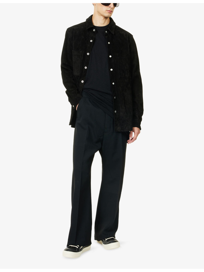 Rick Owens Geth Tailored Straight-Leg Wool Trousers outlook