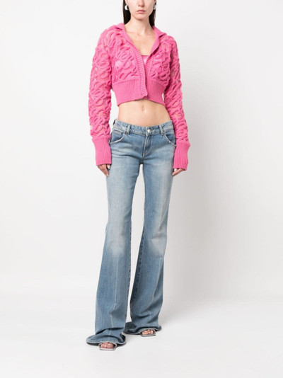 Blumarine flared-leg cotton jeans outlook