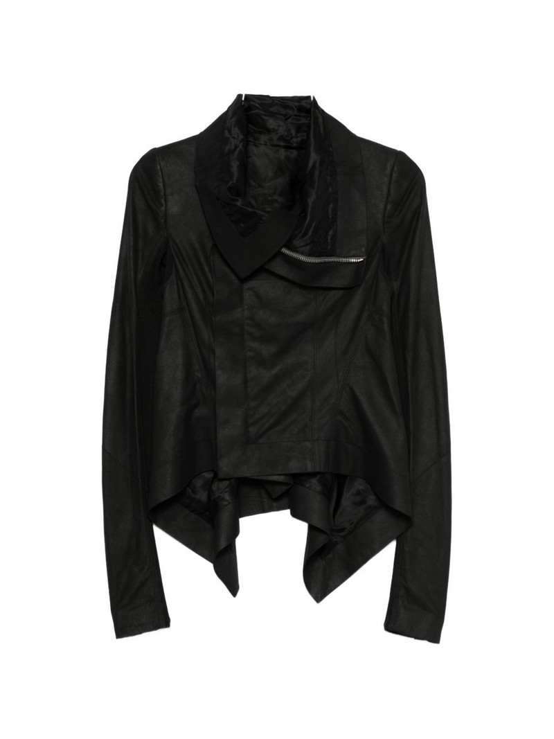 Rick Owens Naska asymmetric zip-up biker jacket outlook