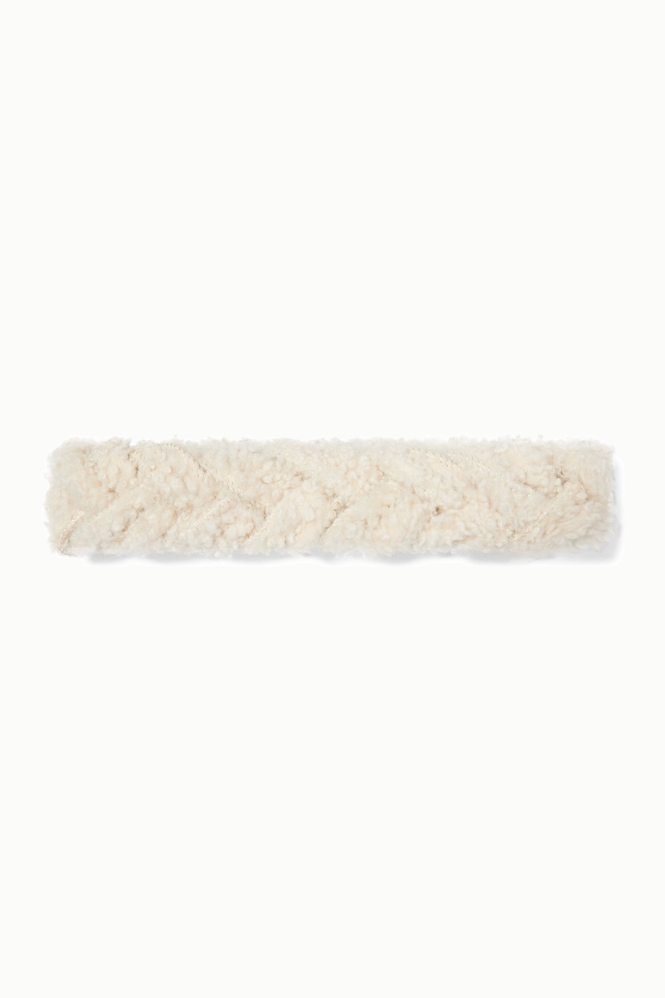 Braided shearling headband  - 1