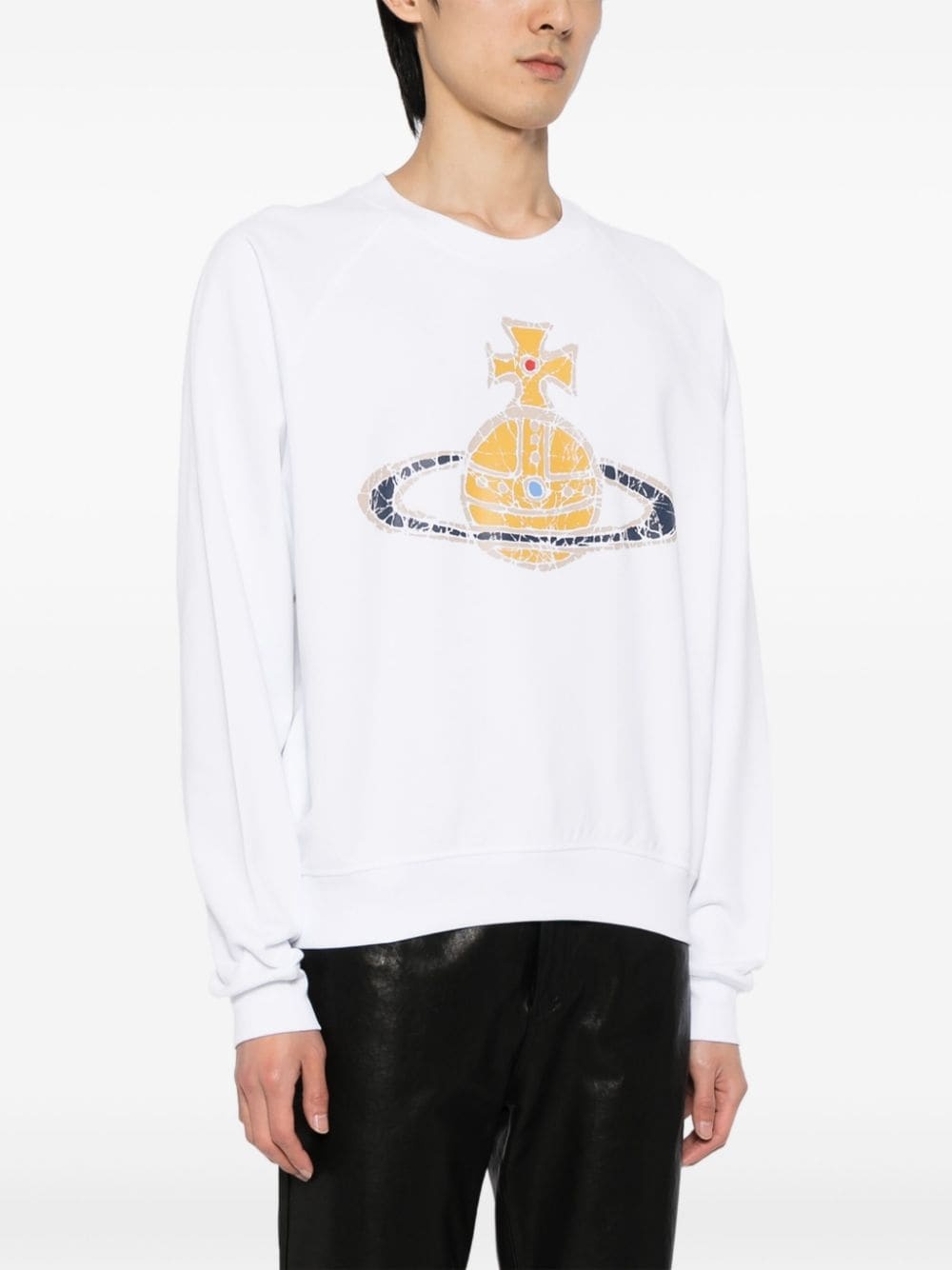 Orb-print cotton sweatshirt - 3