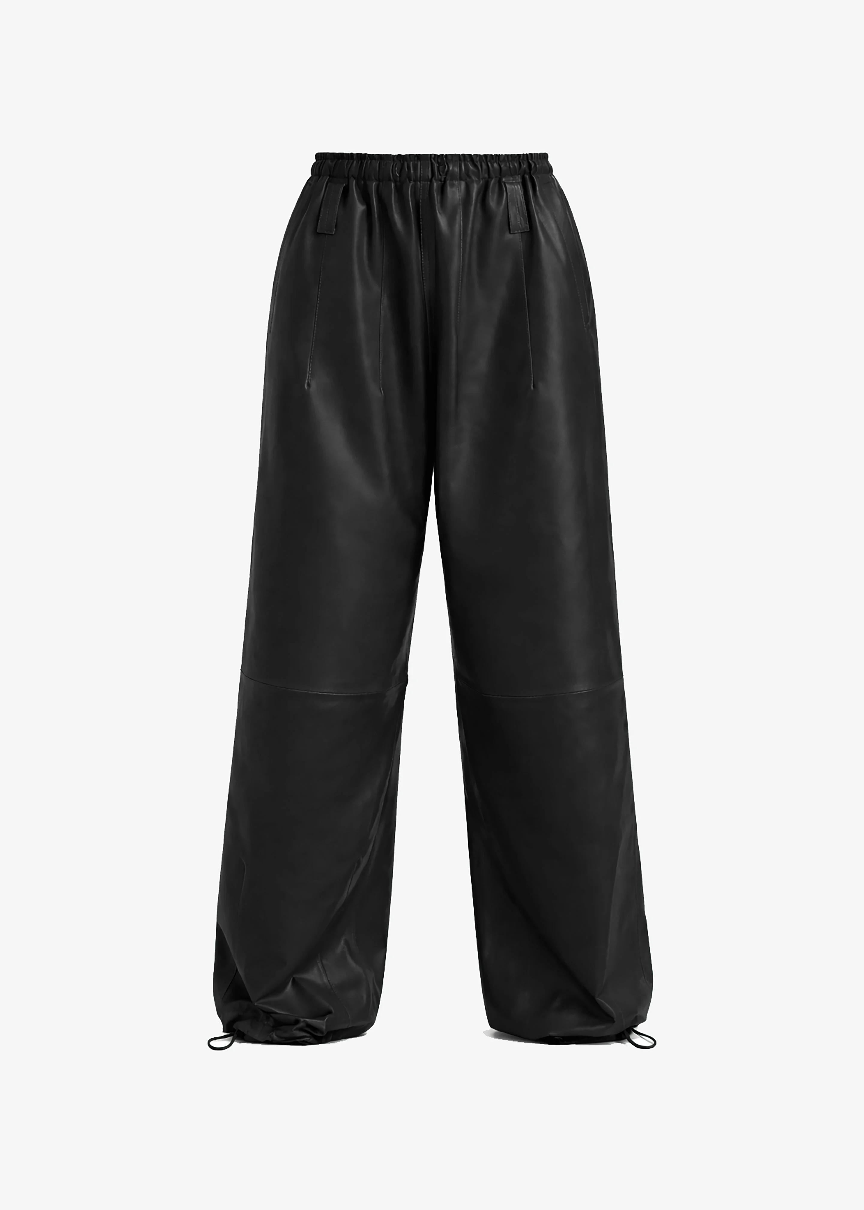 Oakdale Leather Track Pants - Black - 1