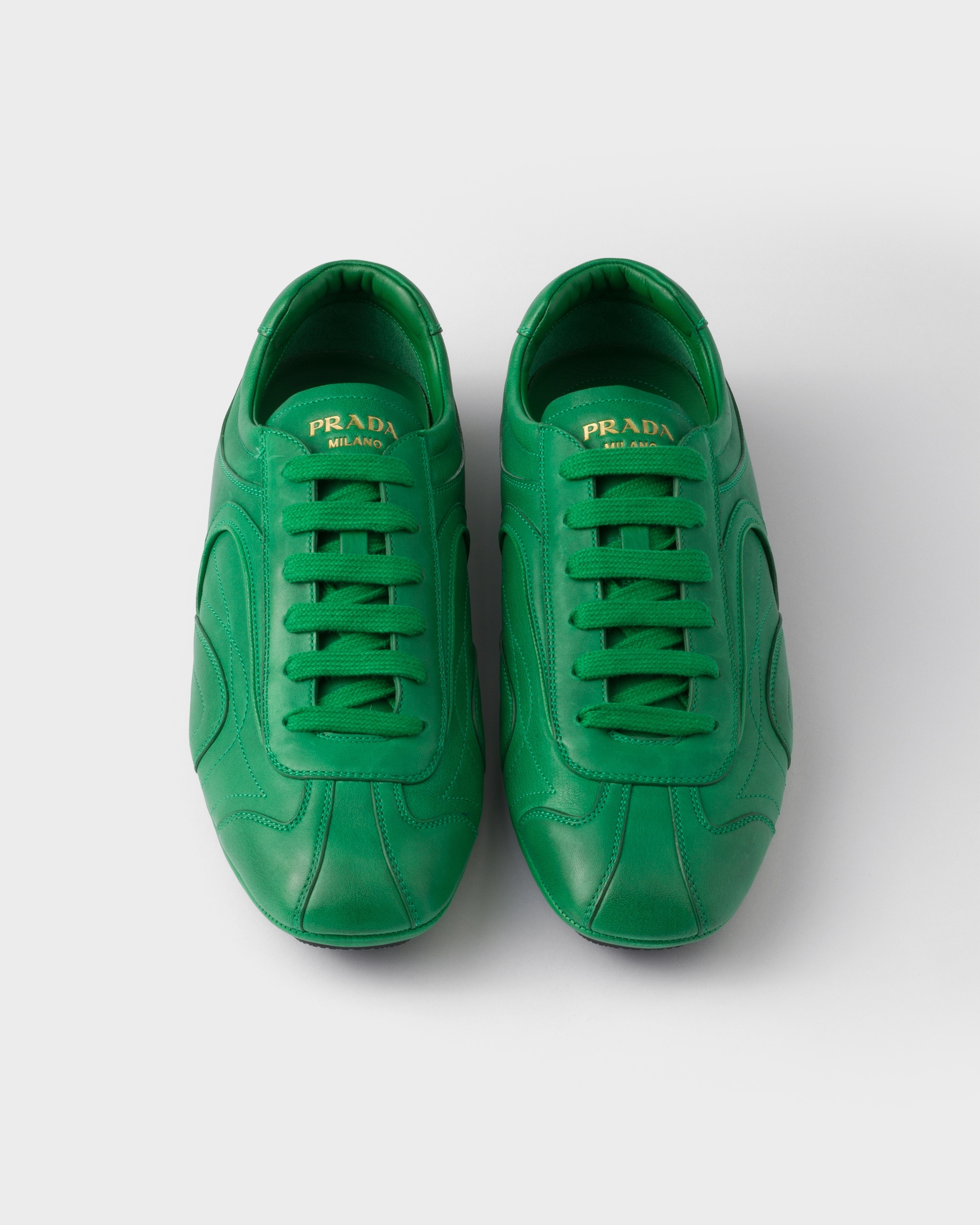 Antiqued nappa leather sneakers - 4