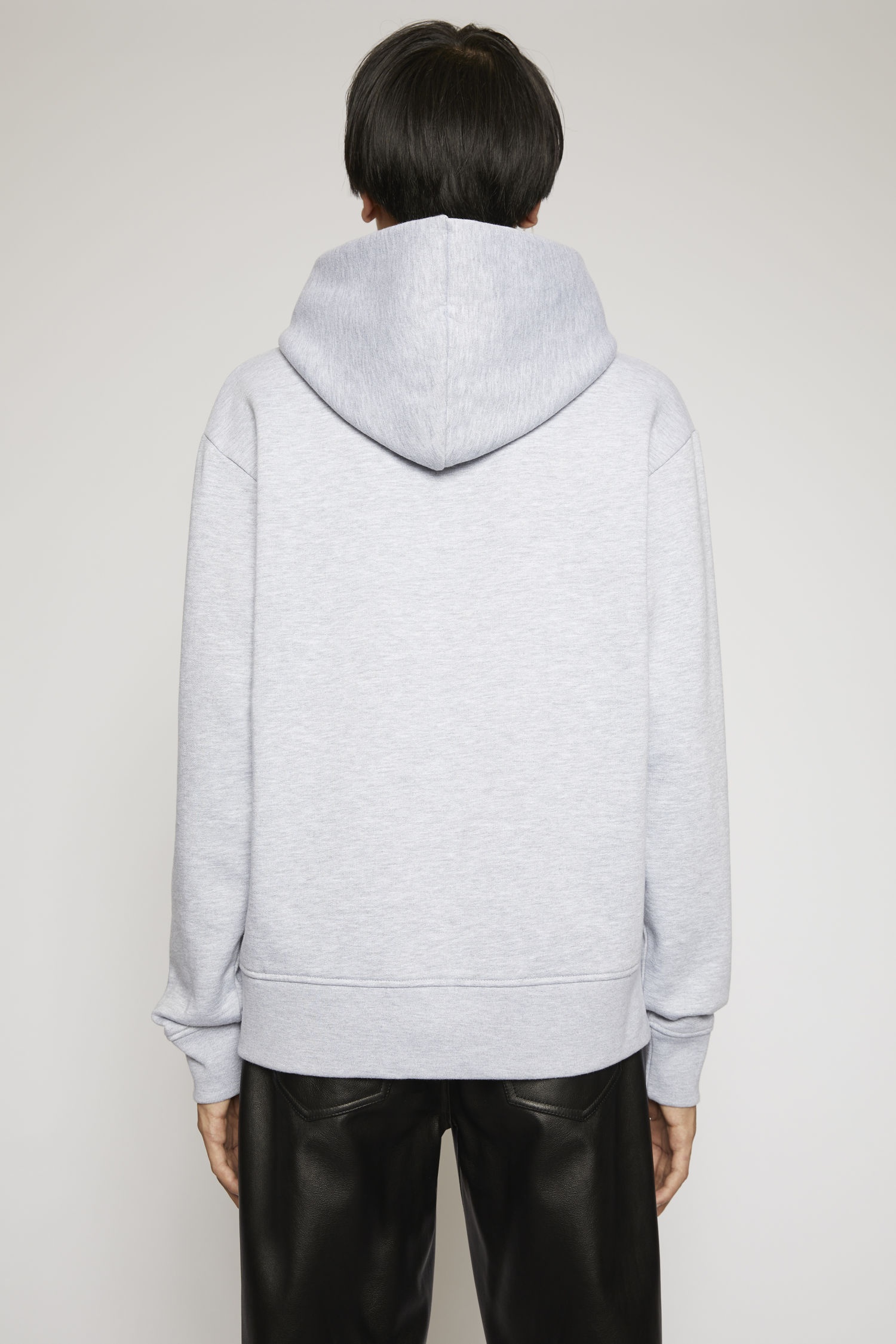 Classic fit hooded sweatshirt - Pale Grey Melange - 3