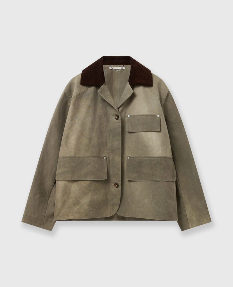 Corduroy Collar Aged Jacket 1