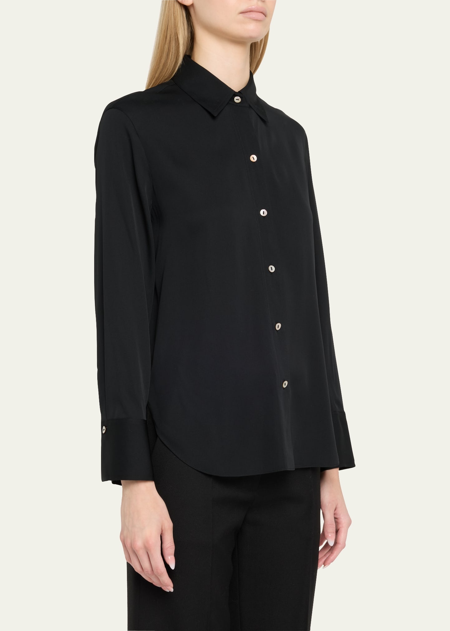 Classic Button-Front Blouse - 4