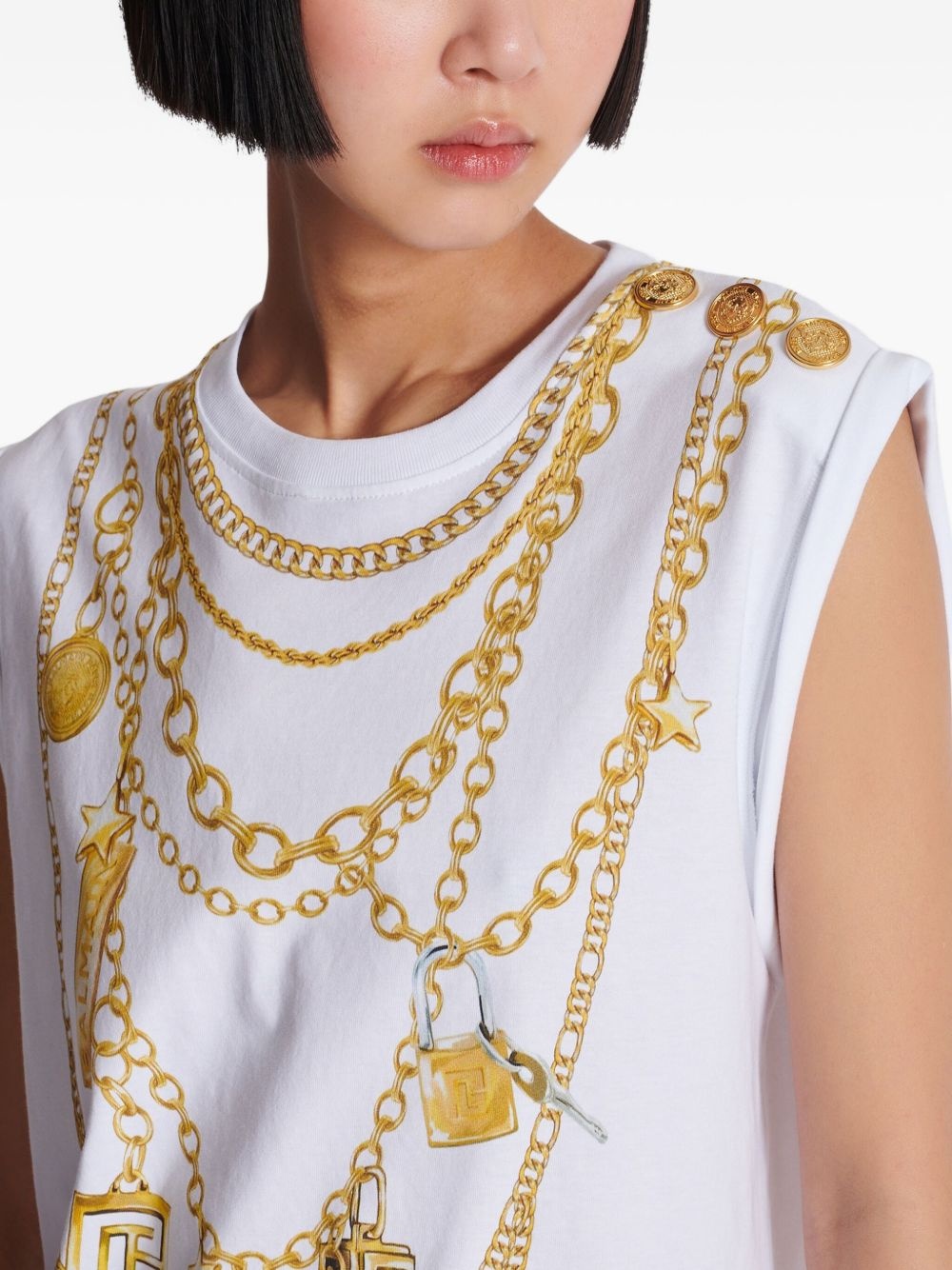 Collier-print vest - 7
