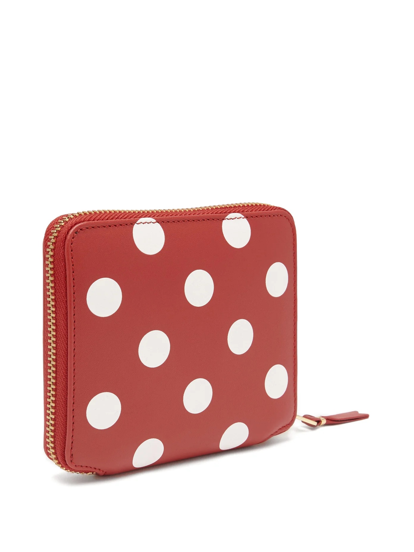 Polka-dot leather zip wallet - 3