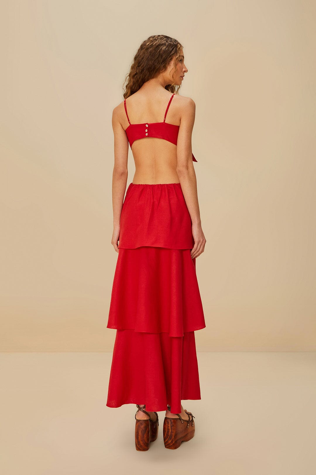 Red Flower Lenzing™ Ecovero™ Euroflax™ Maxi Dress - 4