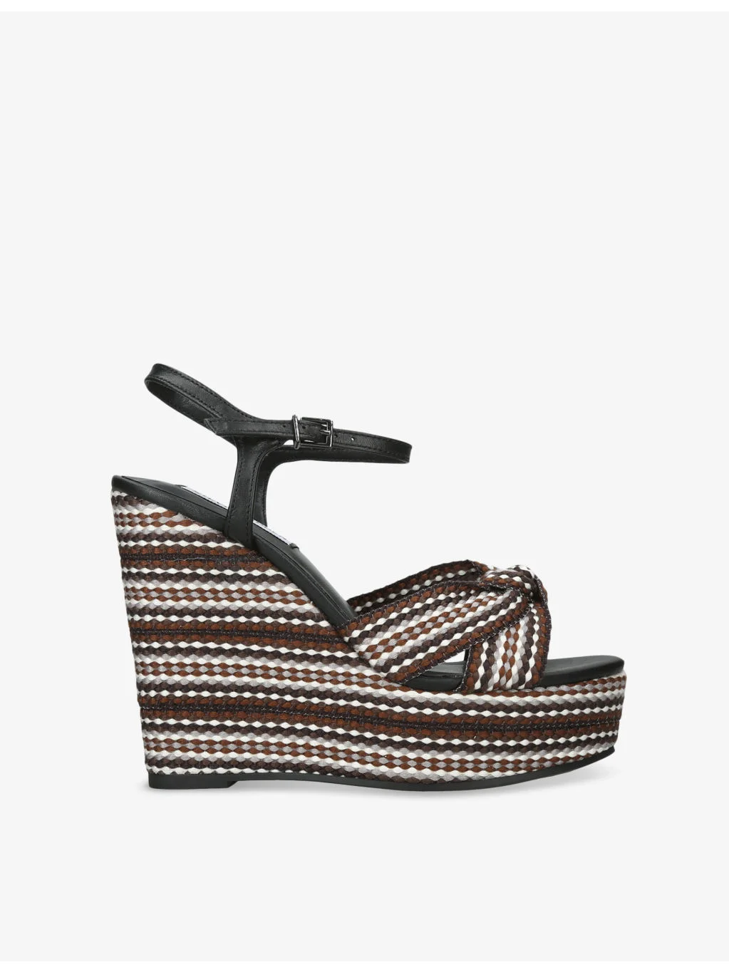 Aztec Heeled Leather Wedge Sandals - 1