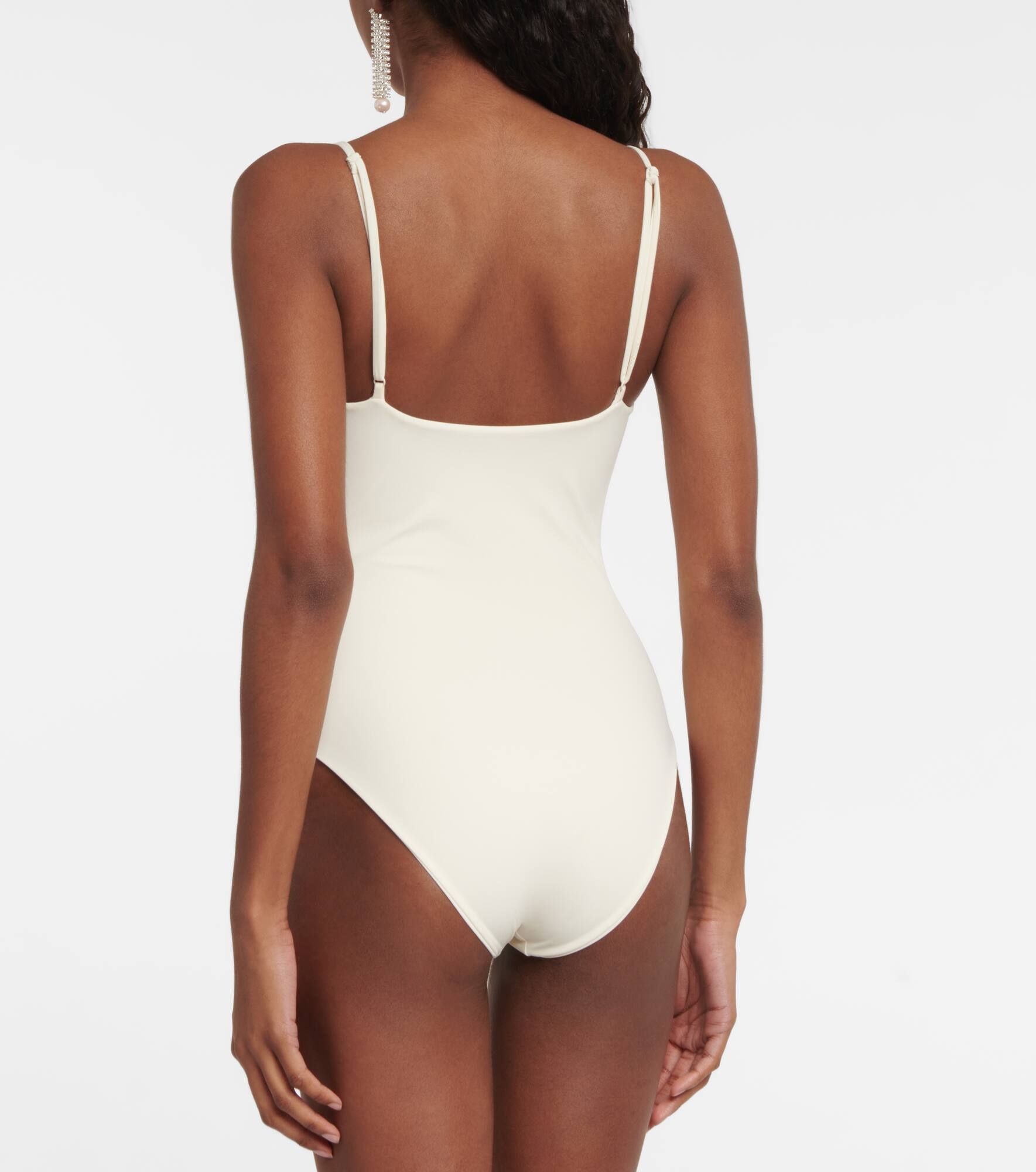 Floral appliqué swimsuit - 3