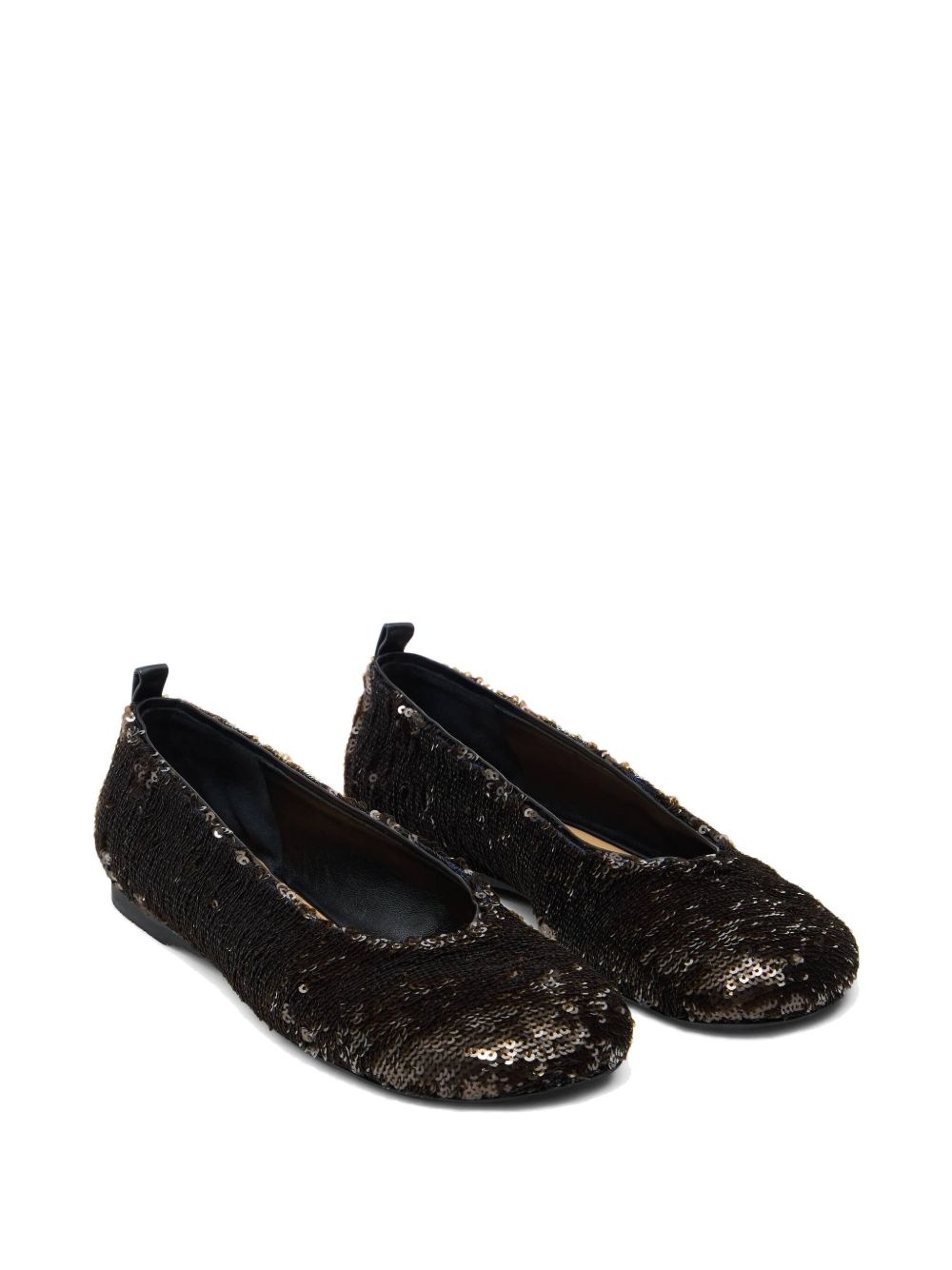 sequinned ballerina flats - 2