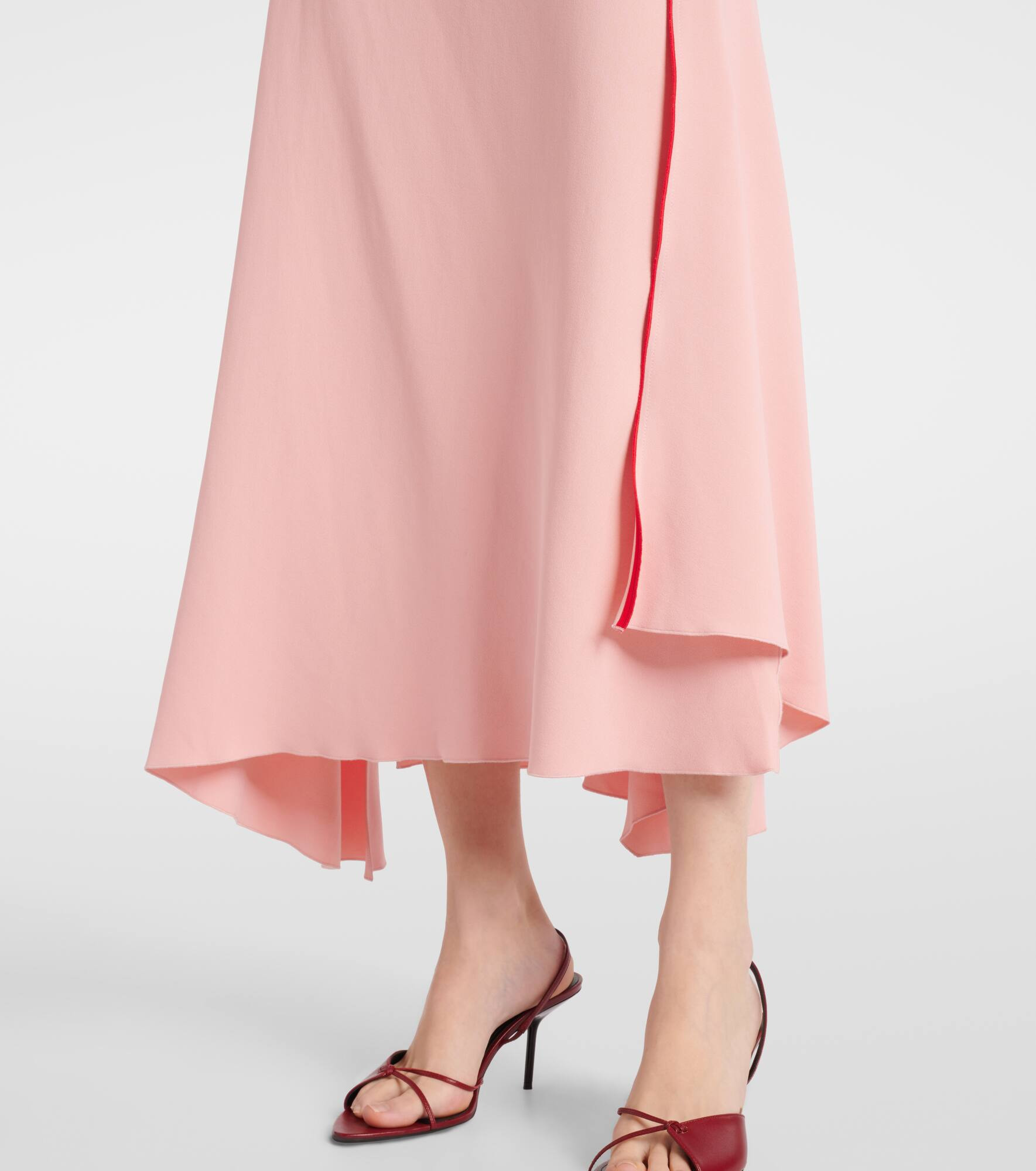 Draped gathered midi dress - 6