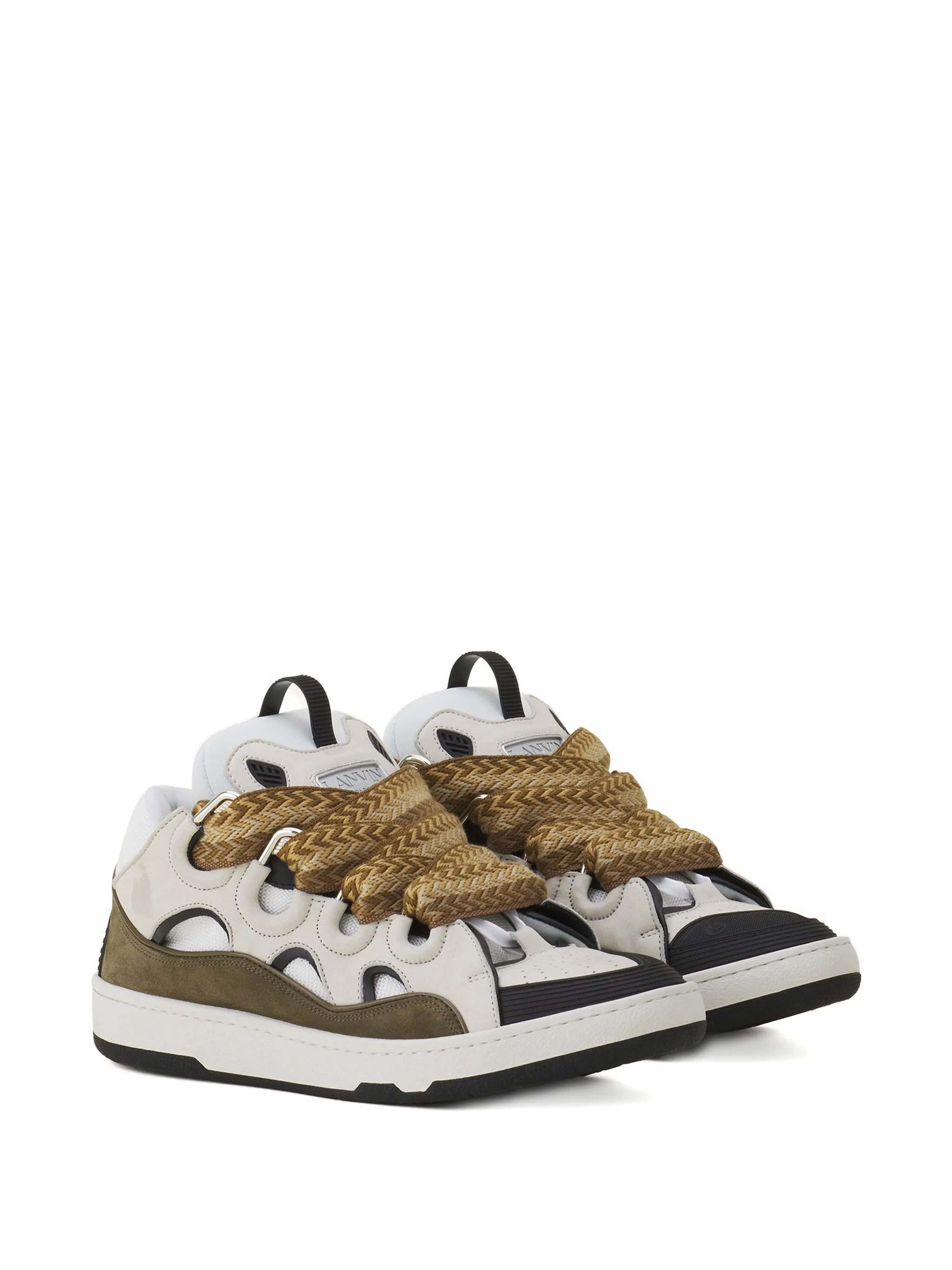 Lanvin Curb Braided-lace Sneakers - 3