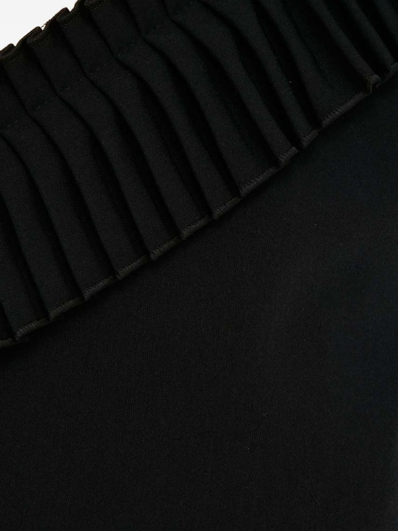 pleated one-shoulder mini party dress 3