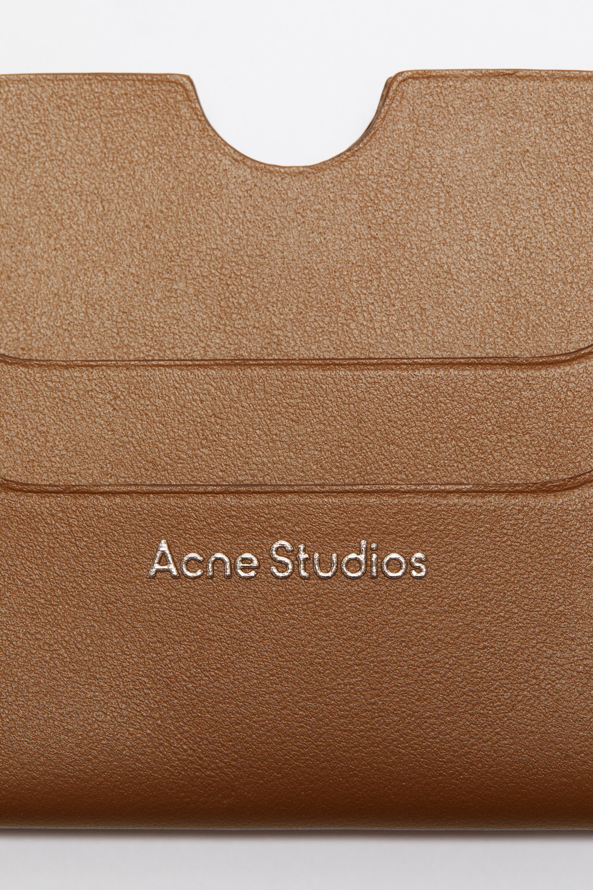 Leather card holder - Camel brown - 4