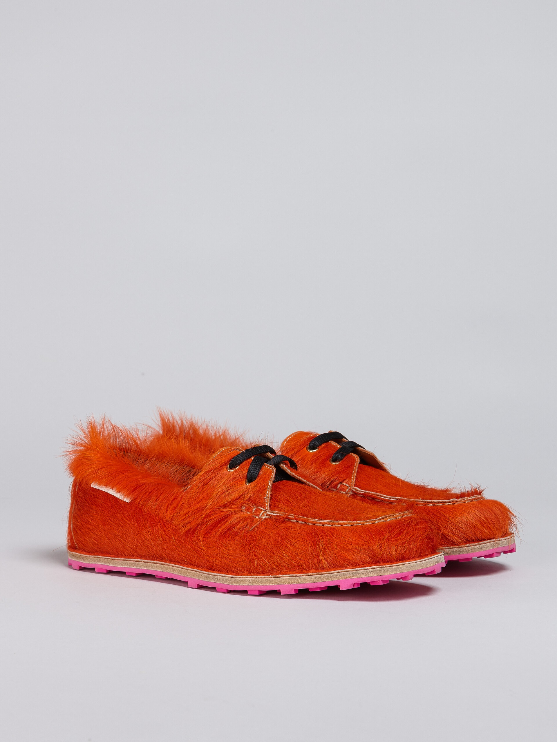 CALF HAIR DERBY LACE-UP - 2