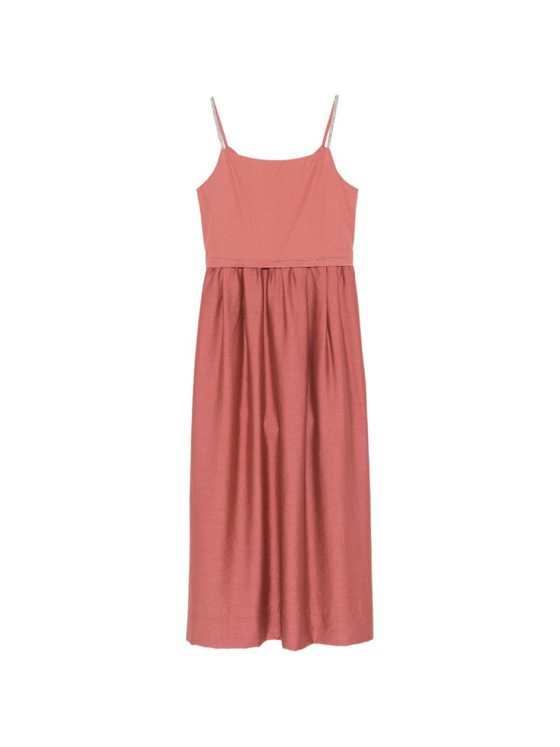 bead-embellished pleated midi dress 1