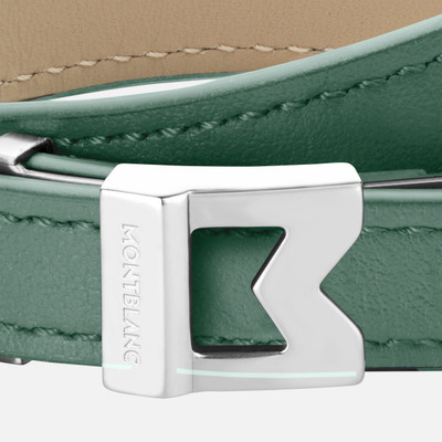 Montblanc Bracelet M logo in pewter leather. Adjustable size outlook