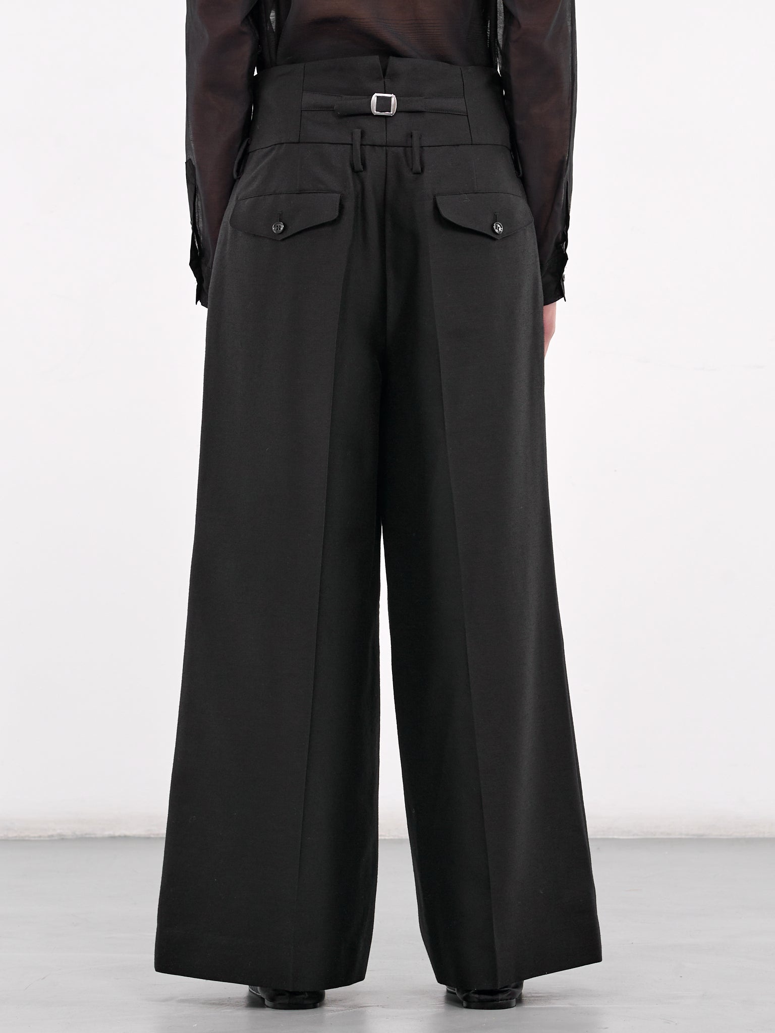 High-Waisted Wide Leg Trousers - 3