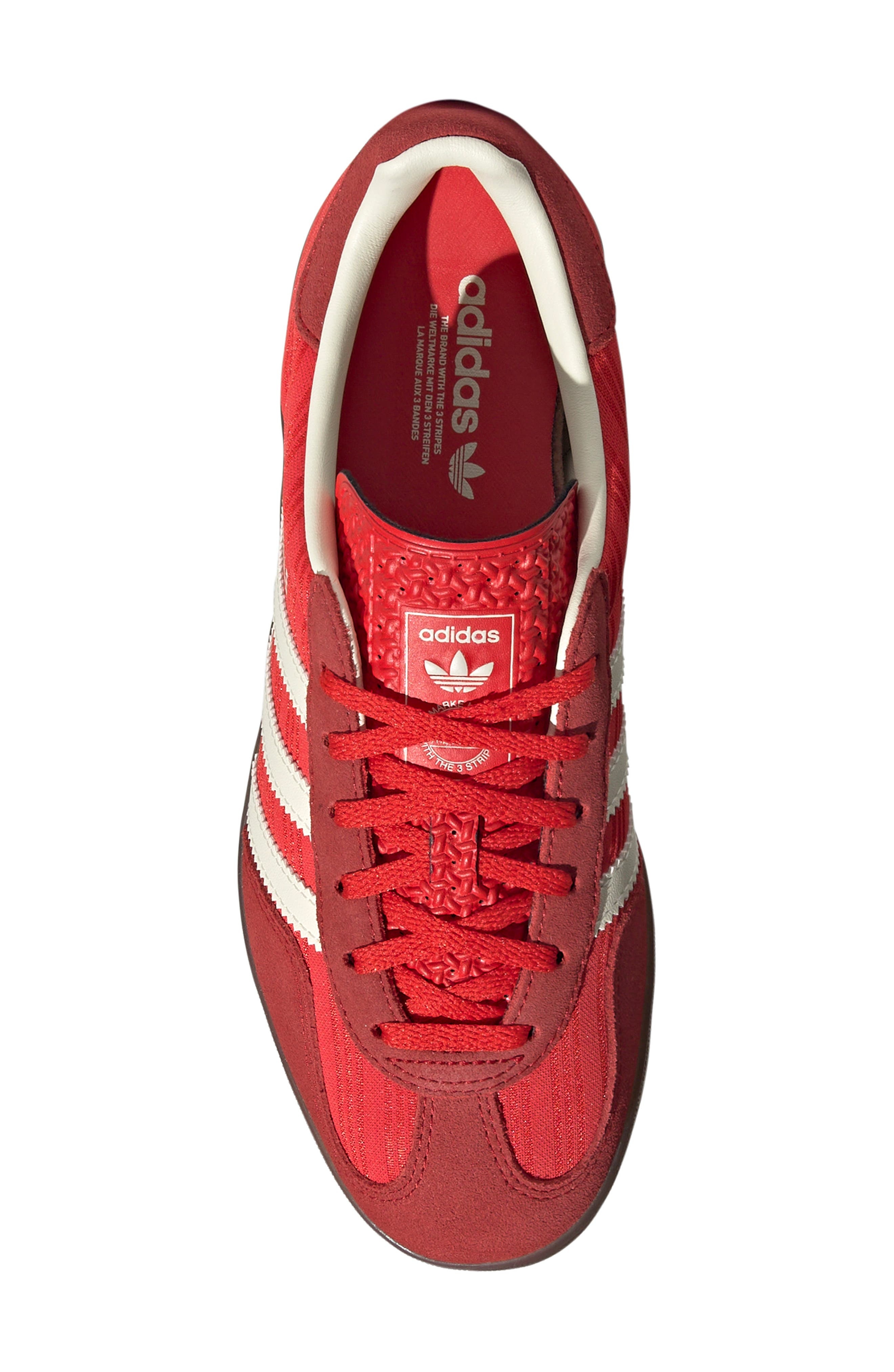 adidas Gazelle Indoor Sneaker in Red/Scarlet/Cream White at Nordstrom - 4