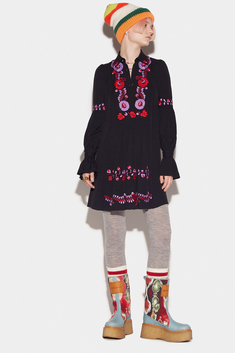 EMBROIDERED FOLK MINI DRESS 1