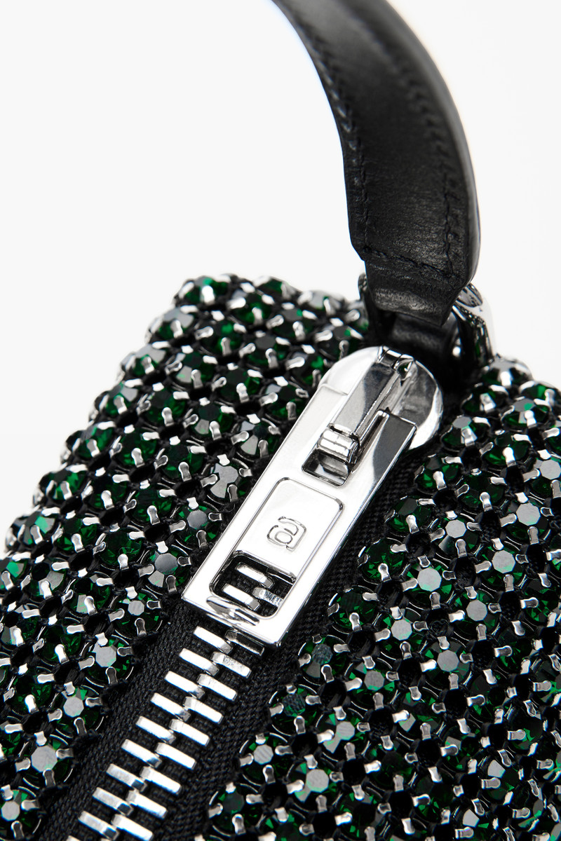 HEIRESS MEDIUM POUCH IN RHINESTONE MESH 4