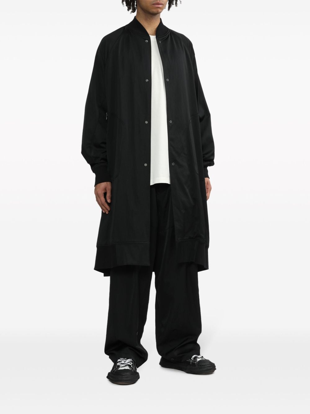 baseball-collar button-up coat - 2