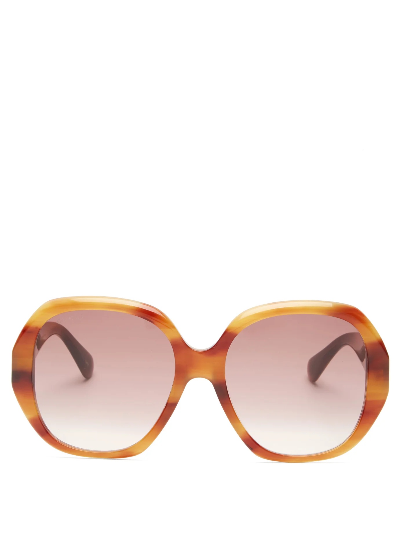 Round tortoiseshell-acetate sunglasses - 1