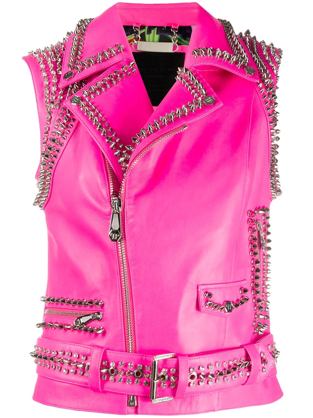 studded fitted vest - 1