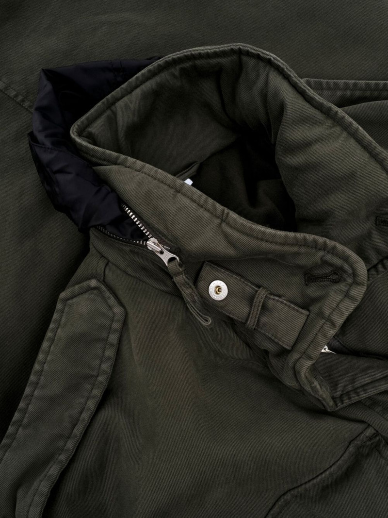 hooded gabardine coat 6