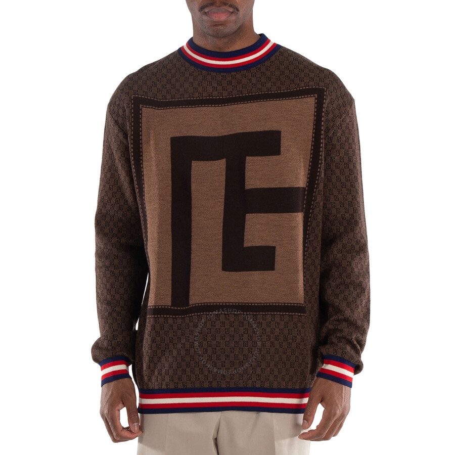 Balmain Monogram Patterned Crewneck Jumper - 3