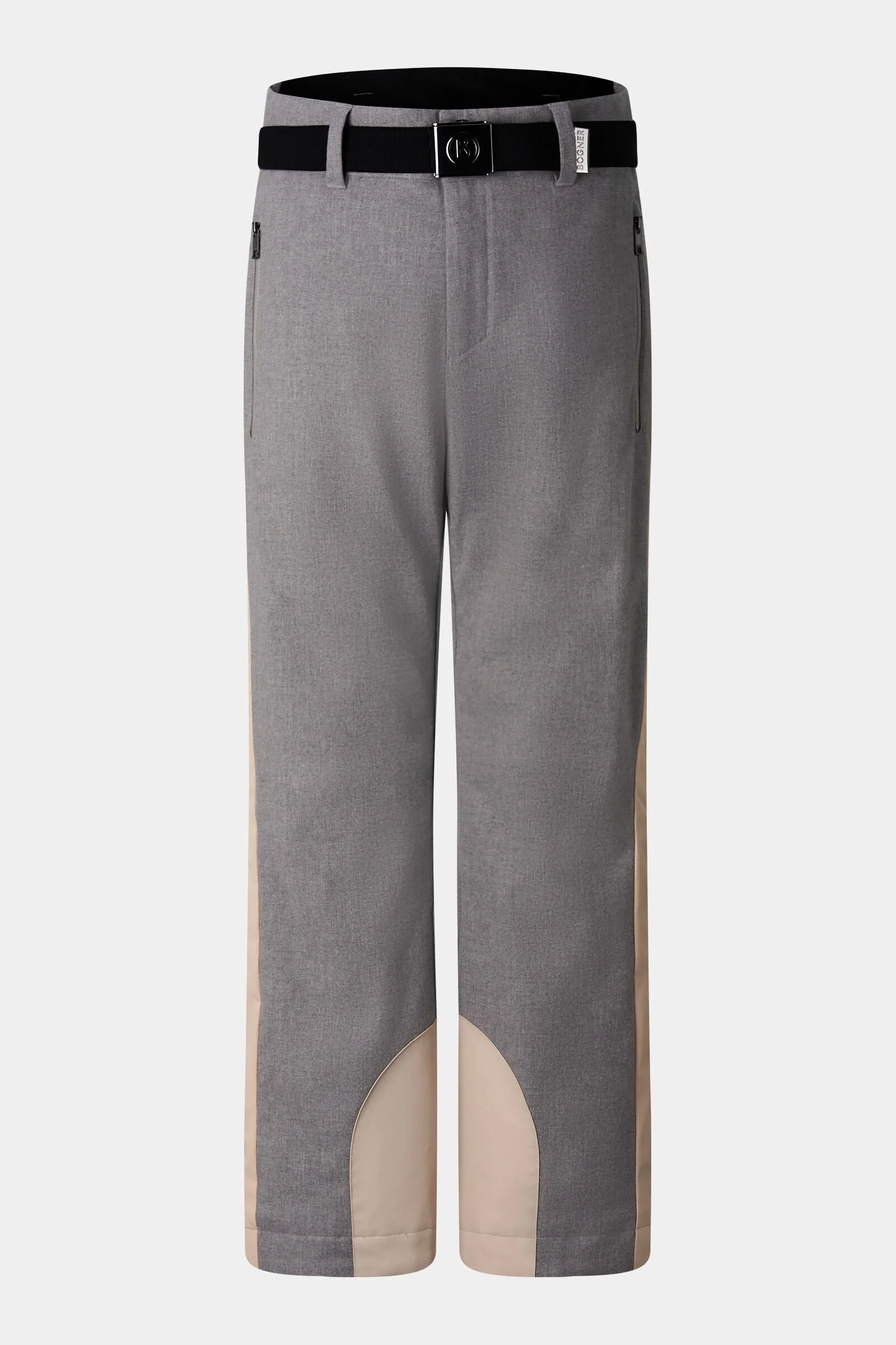 Firat Flannel Ski Pants in Light Gray/Beige - 1