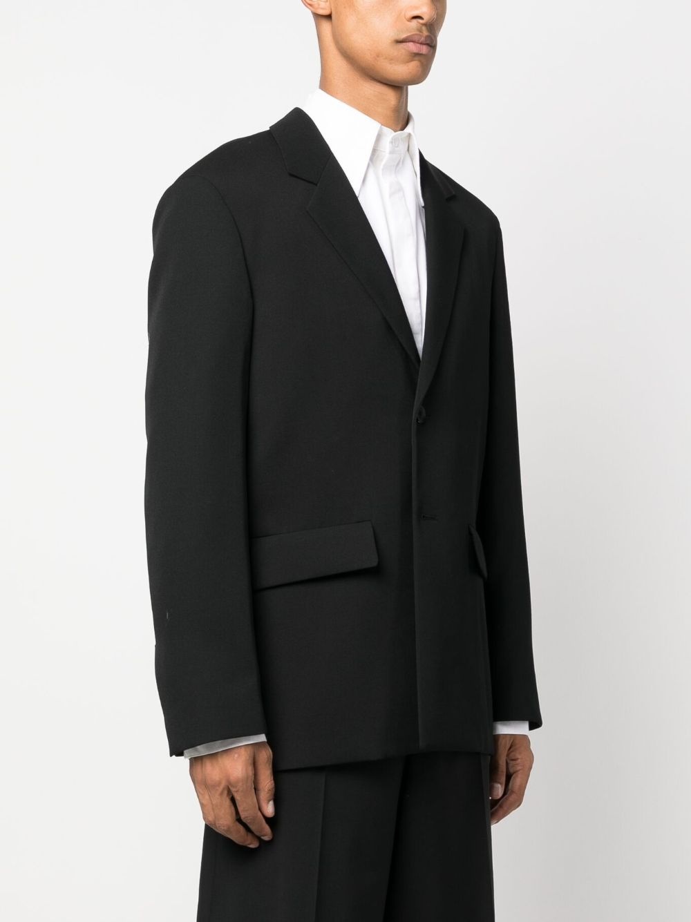single-breasted wool blazer - 3