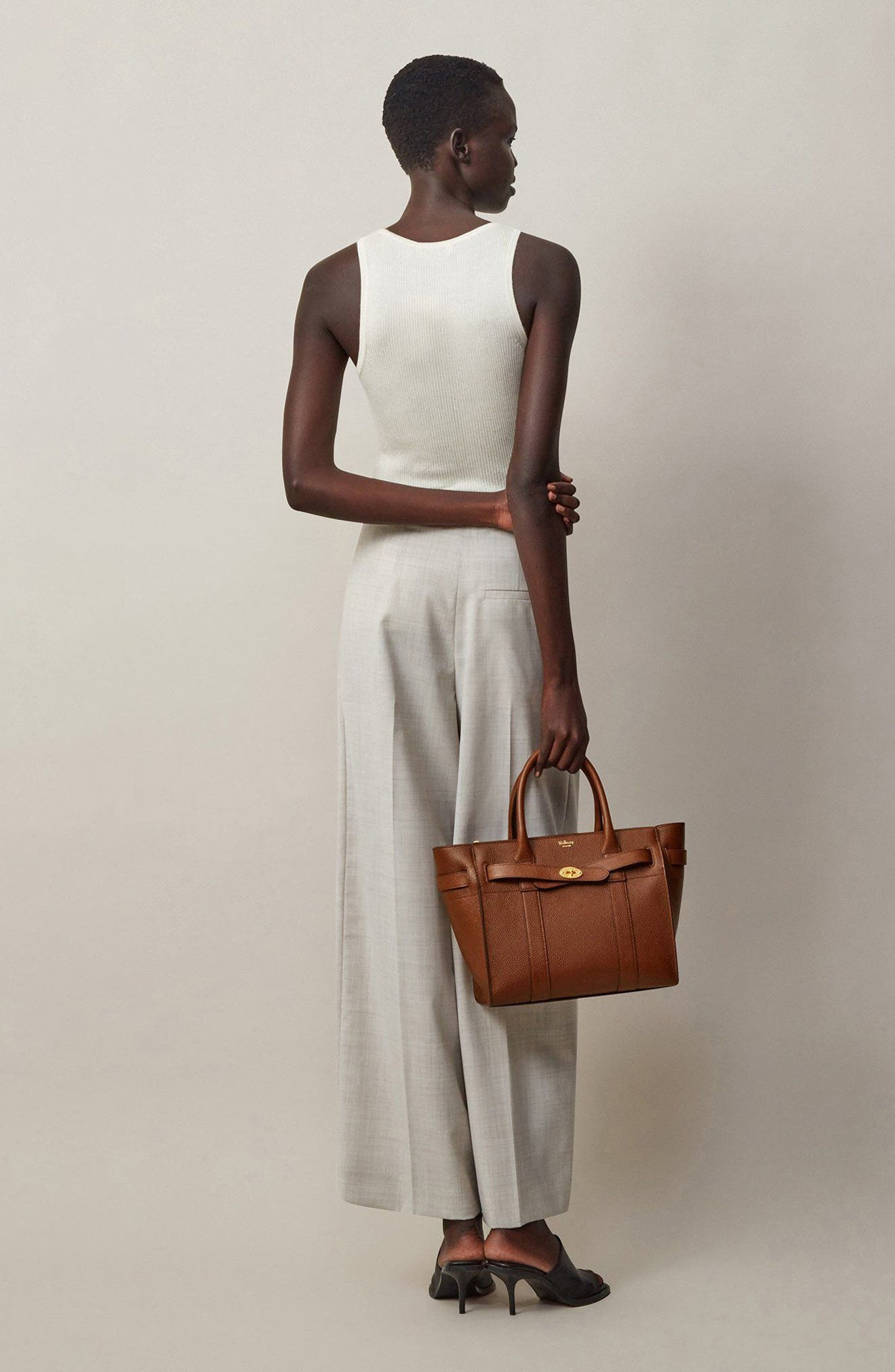 Small Zip Bayswater Leather Tote - 2