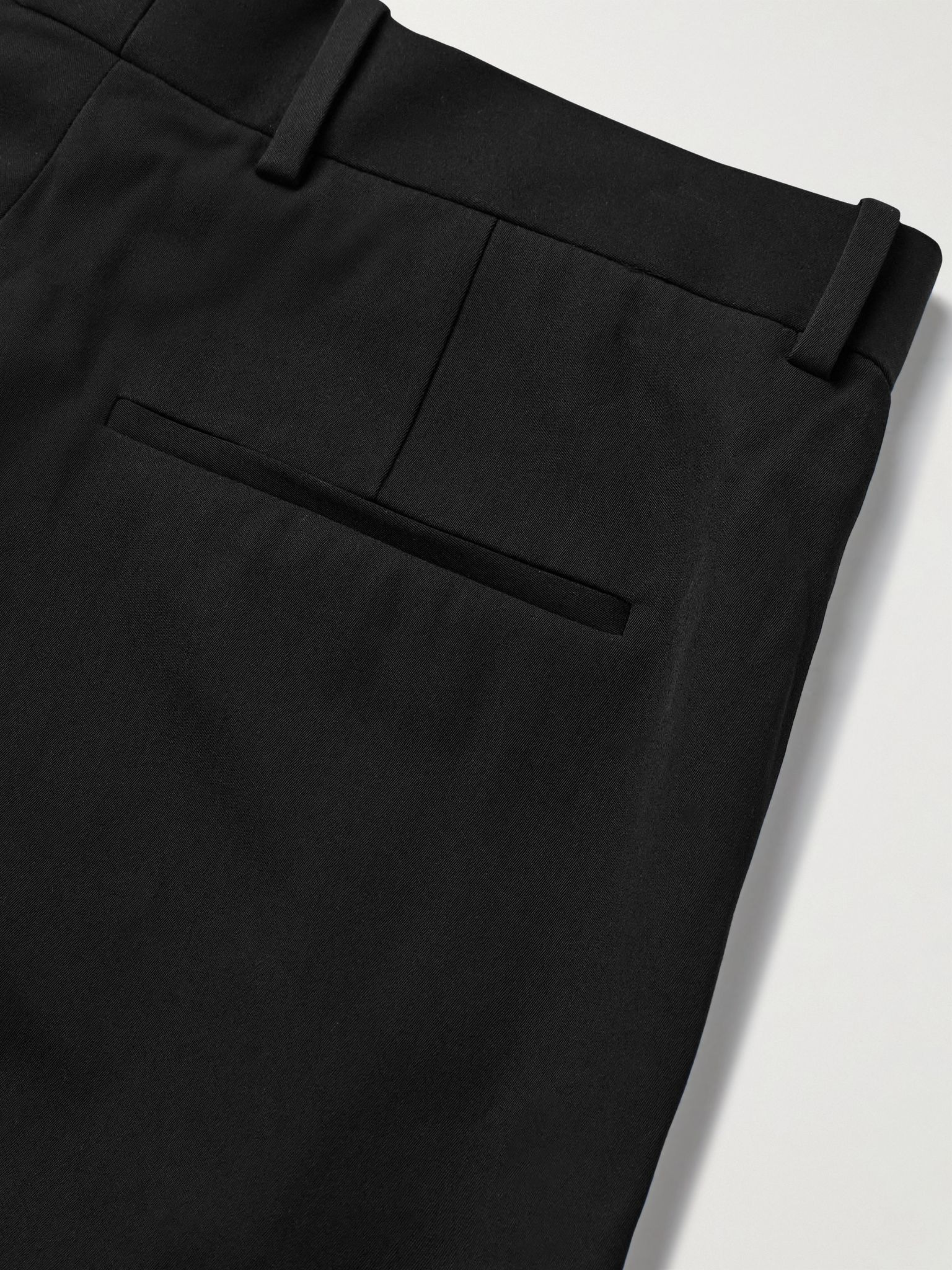 Flared Woven Trousers Black - 5