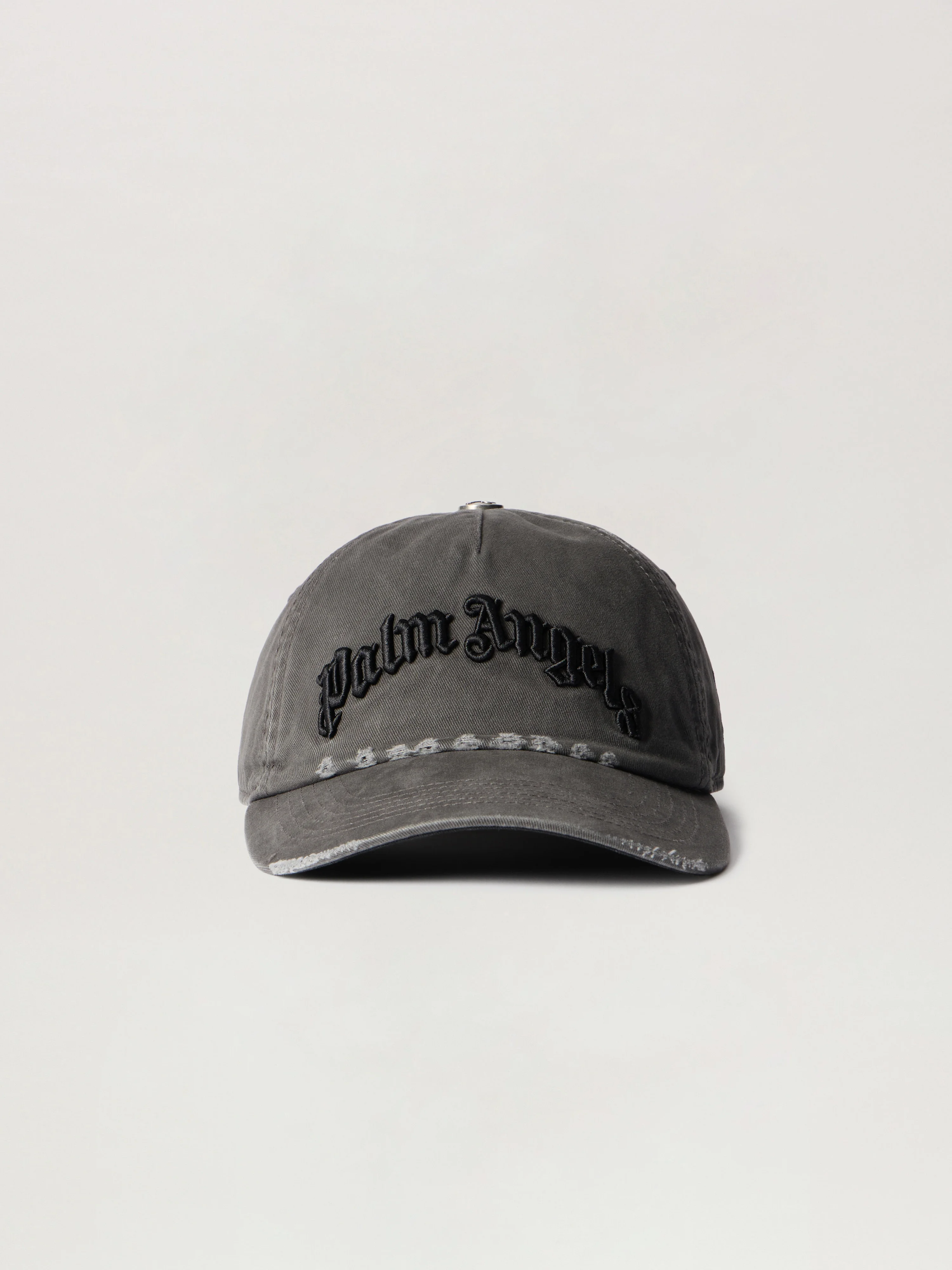 Curved Logo Distressed Cap - 1