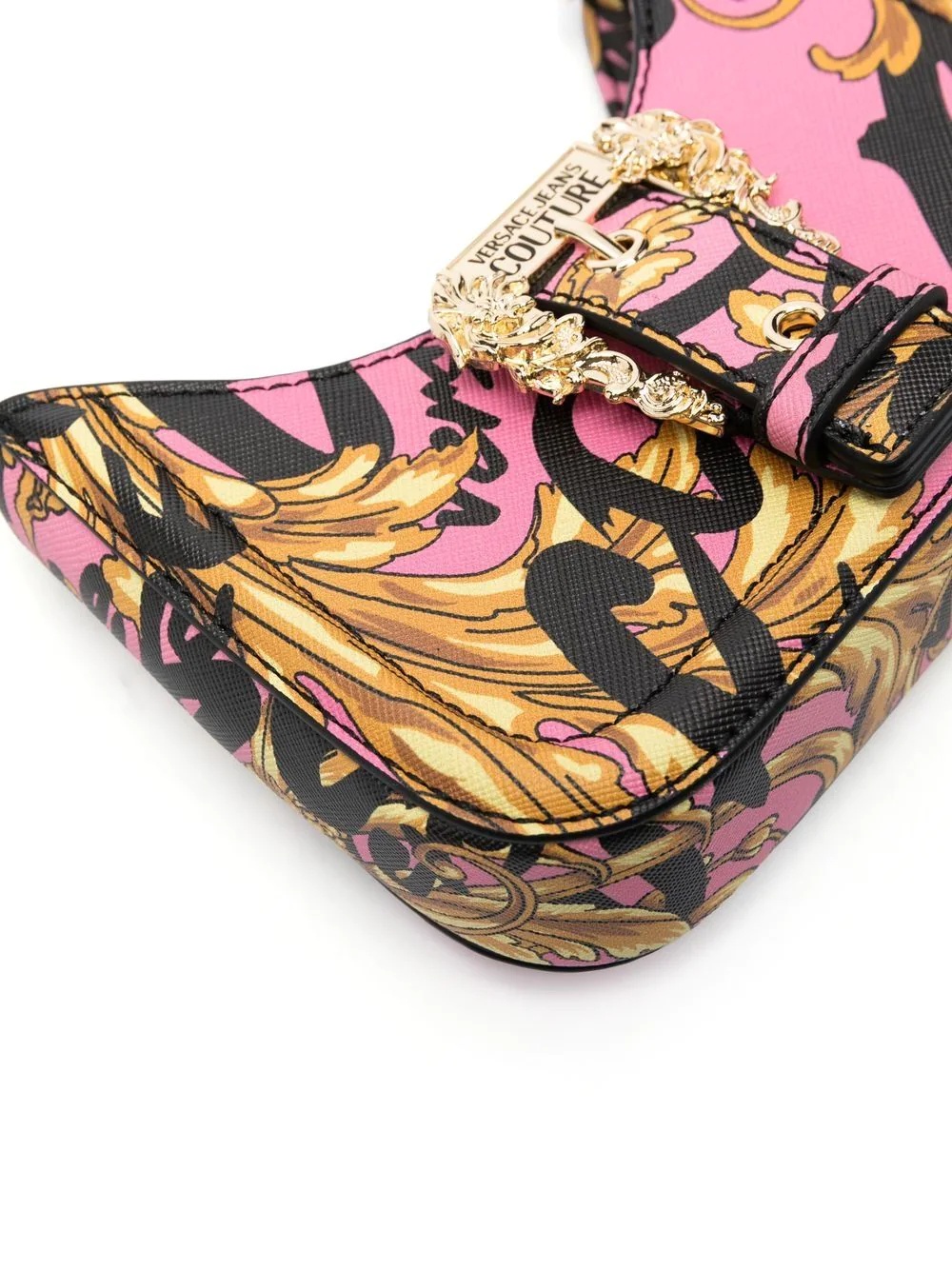 Logo Brush Couture-print shoulder bag - 4