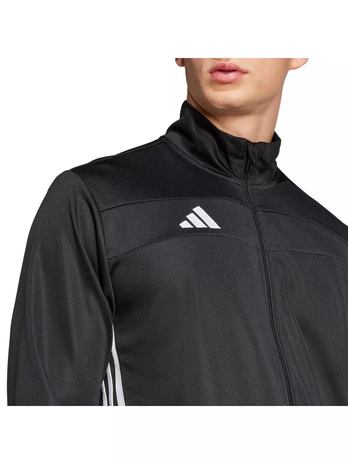 Men's Tiro 25 Essentials Training Track Top -Black/White - 4